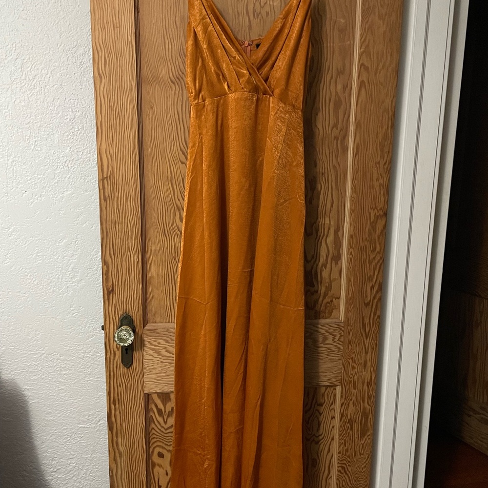 Elegant Orange Maxi Dress